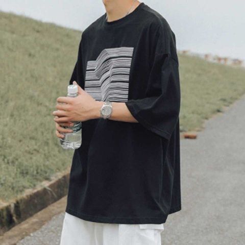 [알티피아]남자 라운드넥 반팔티 여름 패션 5부 프린팅 캐주얼