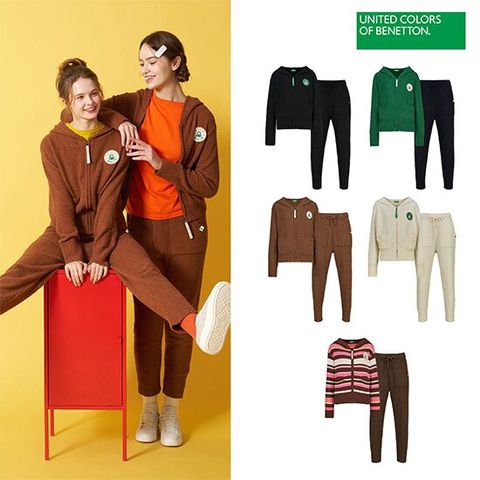 베네통  니트셋업 2종세트 여성