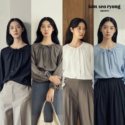 김서룡 25SS 셔링 볼륨 블라우스