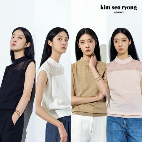 김서룡 25SS 시어 셔링탑 2종 [런칭 가격 79,900원]