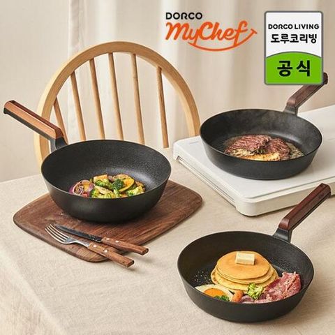 [도루코]도루코 마이셰프 헤이즐 IH 프라이팬 24cm+궁중팬 26cm+