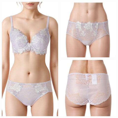 [ 롯데백화점 ]블랙라벨 바이올렛 브래지어&올레이스팬티&햄팬티 풀세트 BR975 BP975AL BP975AP