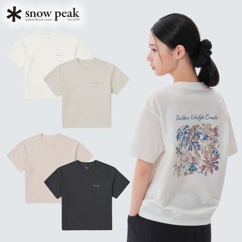 [ 롯데백화점 ]스노우피크 소로나 여성 트로피컬 반팔 티셔츠 S25MWFTS71