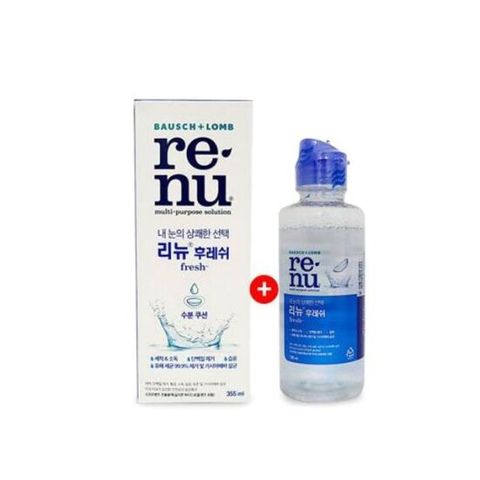 렌즈보존액 리뉴 후레쉬 355ml + 120ml 세트 렌즈세척액