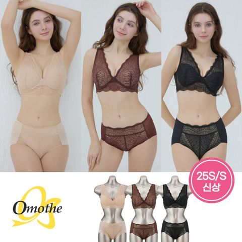[3월신상] 오모떼 입기 편한 물결 레이스 브라렛 브라팬티 6종 풀세트