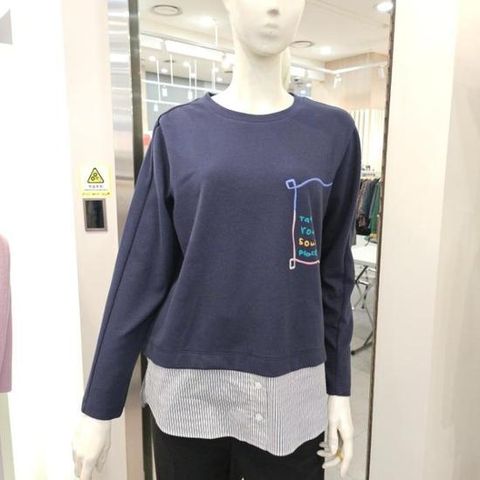 지센 HC02 밑단스트라이프우븐패치라운드TS LCTSN225
