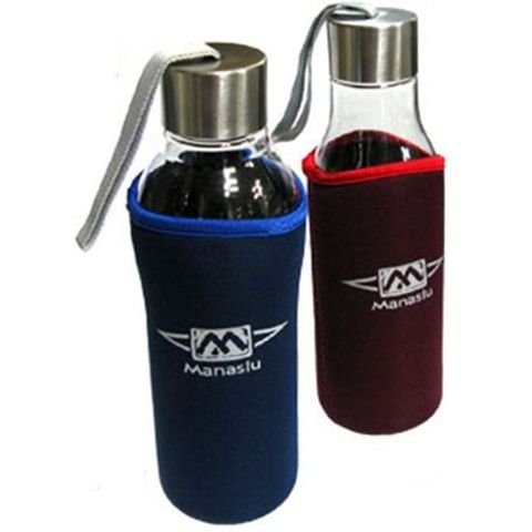 마나슬루 템블러 물병 물통 보틀 투명 레드 650ml