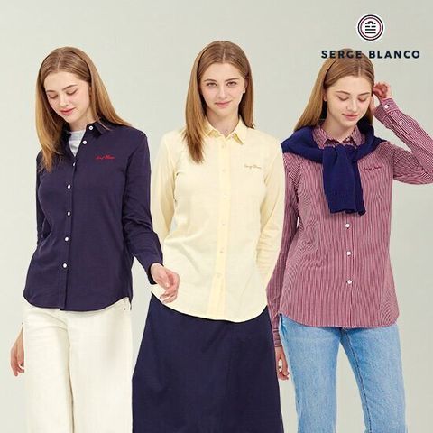 세르즈블랑코 여성용 져지 셔츠 3종