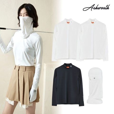 애시워스  최신상 여성 UV컷 4종 세트 (베이스레이어 3장 + 마스크 1세트)