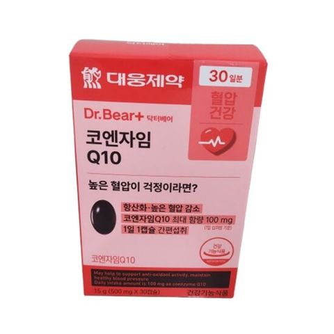 대웅제약 DR.BEAR+닥터베어 코엔자임Q10 30일분 혈압건강 황산화 높은 혈압감소도움