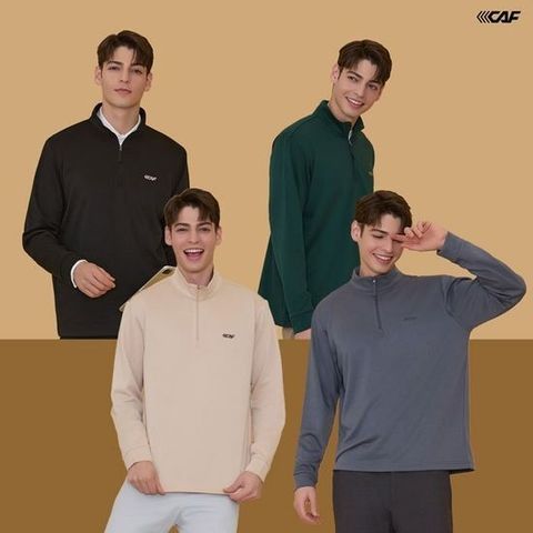 [르까프] 25SS 최신상 데일리 집업 티셔츠 4종, 남성