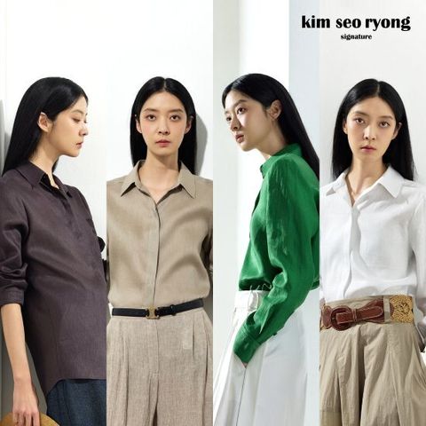 김서룡 25SS 프렌치 린넨100% 셔츠 (여) [런칭 가격 79,900원]