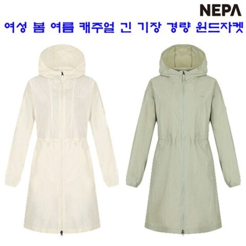 [ 현대백화점 ][네파][바람막이 자켓](7J40664)_여성 봄 여름 긴기장 경량 바람막이 방풍자켓