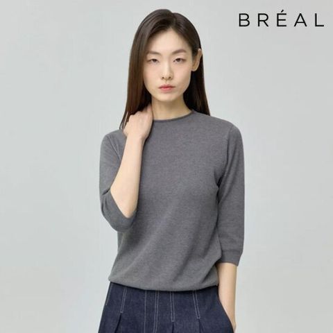 브리엘 실크 블렌딩 니트 1종_그레이[런칭 가격 59,900원]