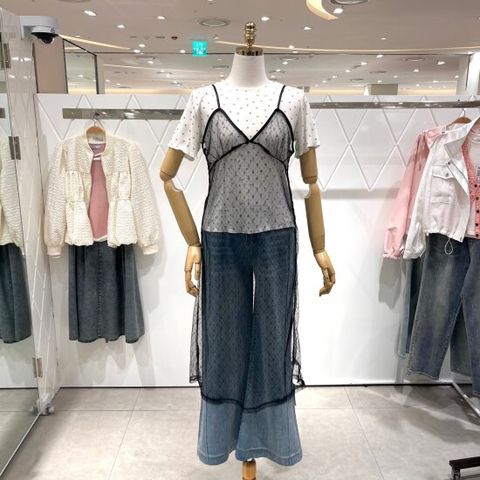[ AK백화점 ][밸리걸] 시스루 레이스 슬리브리스 원피스 129940