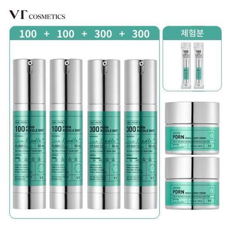 브이티 PDRN 리들샷100*2+300*2+ PDRN 크림50ml*2 +무료체험분*2