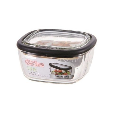 [알티피아]락앤락 오븐글라스라인 유리용기 정사각 540ml LLG951