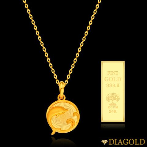 디아골드 24K순금 돌핀 목걸이+99.99%골드바