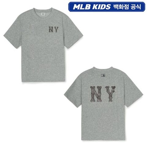 [ AK백화점 ][MLB KIDS] 모노그램 데님 쿠퍼스 빅로고 티셔츠 - MGS (7ATSM0953)