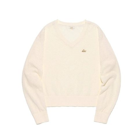 LEE 우먼 브이넥 니트 B1 LE2501KT60 IV LN