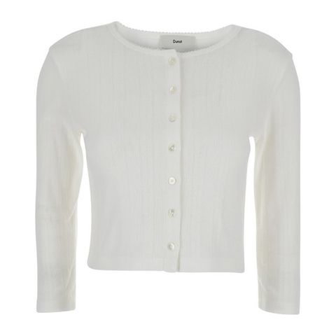 던스트 포인텔 화이트 크루넥 가디건 UDTS5B220WT WHITE