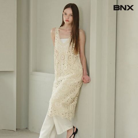 [BNX]레이스시스루 롱 원피스 (BX2OP014L0)