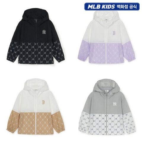 [ 현대백화점 ][MLB키즈] JD 다이아 모노그램 경량 바람막이 (7AWJMD653)-