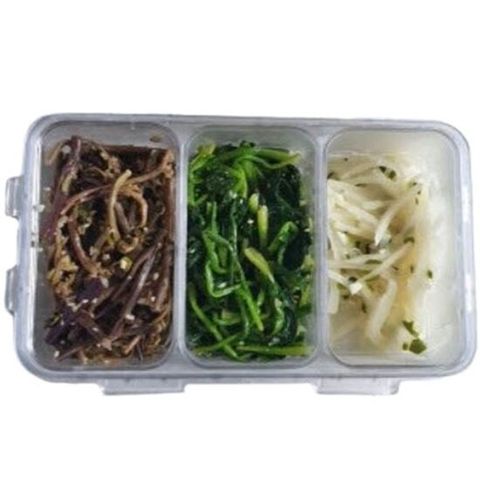 반찬통 락앤락 스테커블 직시각 3칸 밀폐용기 1L 정리