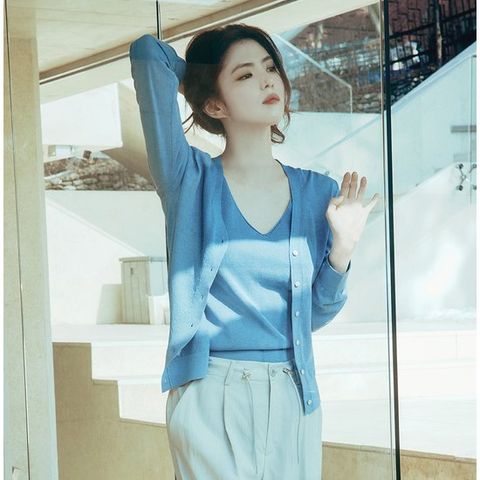 [ 롯데백화점 ][지오다노]여 14GG 쉬어 긴팔 가디건 355523