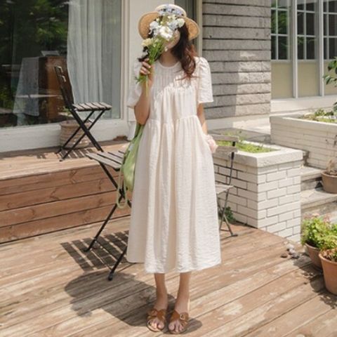 [리린][스모크밴딩][시원][LABEL]슈즈린 살랑살랑 블렌딩 원피스 [size F,1]