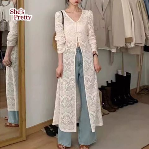 [쉬즈프리티] 예코레이스로브가디건