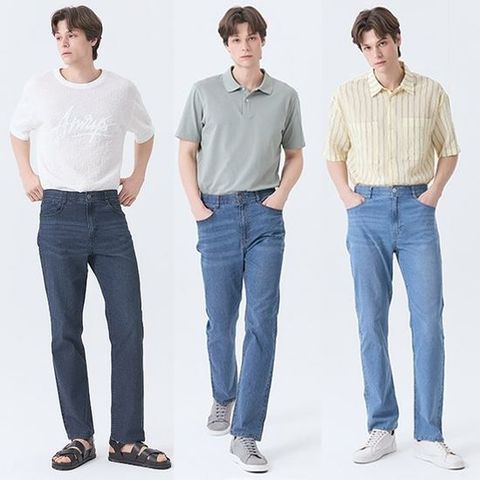 [뱅뱅]25SS  여름 남성 라이크라 스트레이트핏 데님 3종