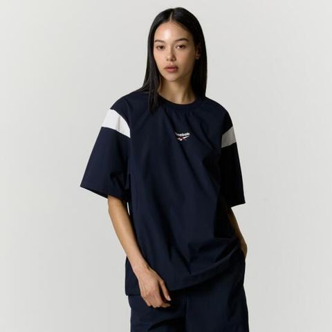 [ 롯데백화점 ][리복]리바이벌 스트레치 반팔 피스테 네이비 RETS5EM55_N3