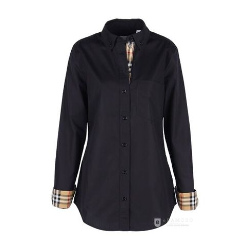 버버리 LAPWING 여성 체크 셔츠 블랙 80678121
