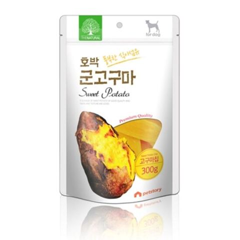 펫스토리 더내추럴 호박 고구마칩 300g 애완동물간식 호박고구마칩 영양간식 고구마칩 호박고구마칩간식