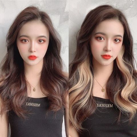 포인트 베이직 롤링볼륨 컬러 헤어피스 붙임머리