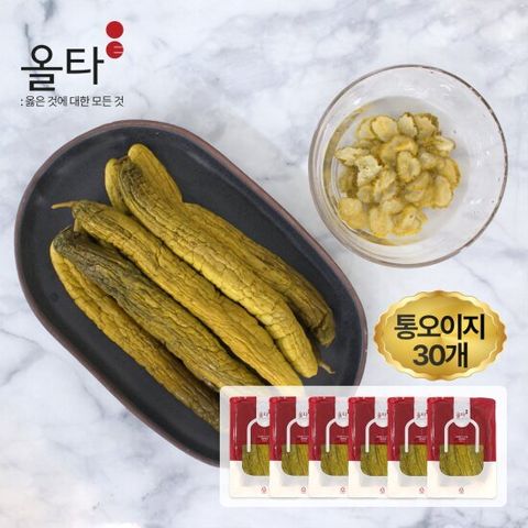[올타] 꼬들통오이지 570g 6팩 (팩당 오이 5개, 총 30개입)