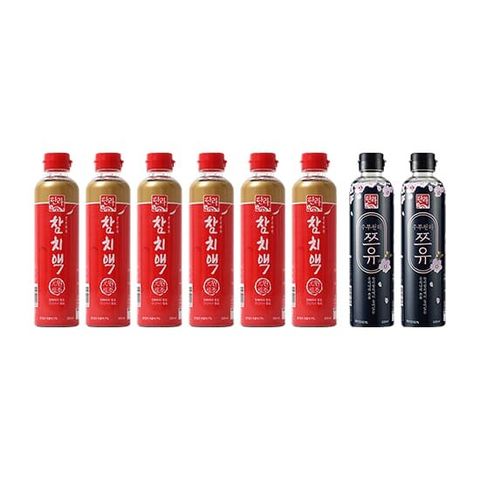 한라식품 실속세트 참치액 500ml 6병 쯔유 500ml 2병