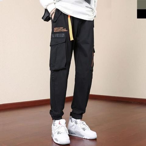 스트릿 선물 슬림 밴딩바지 밴딩반바지 남성 캐쥬얼 의류