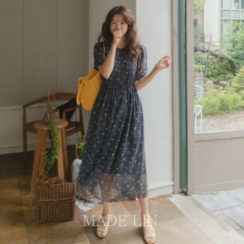 [리린]MADE LIN 엘렌느 하늘하늘 플라워 쉬폰 원피스