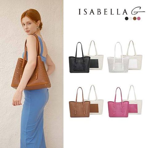 이사벨라지 펀칭 쇼퍼백