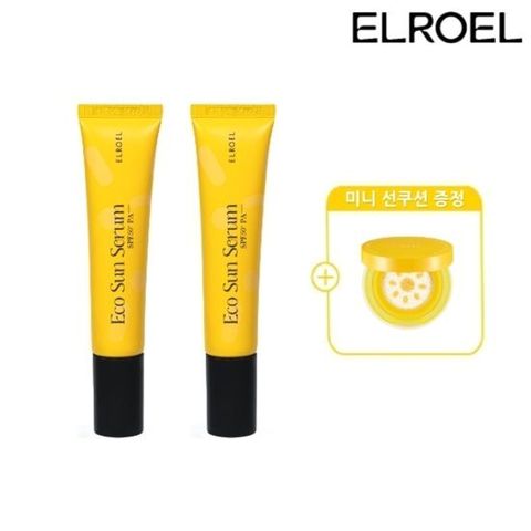 [엘로엘] 에코 선세럼 2개+미니선쿠션 1개