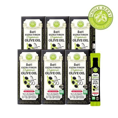 홀베리 100% 유기농 엑스트라버진 올리브유 6박스