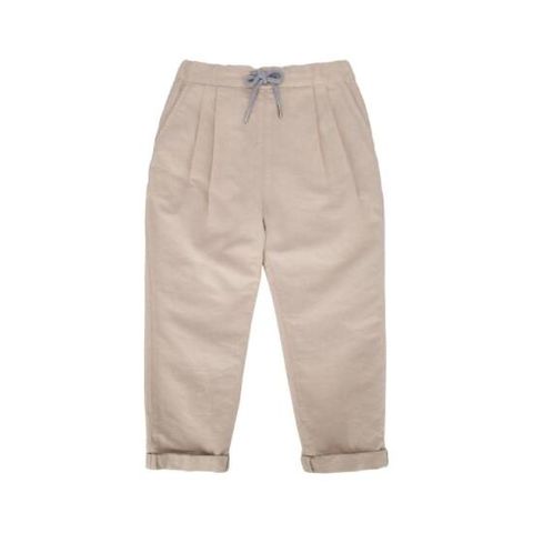 Brunello Cucinelli 키즈 드로스트링 스트레이트 레그 팬츠 C6233