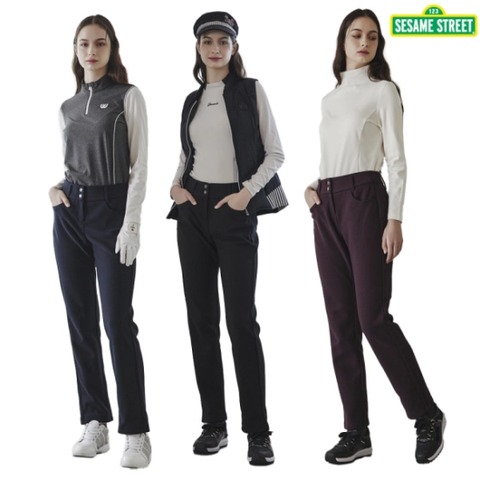 [세서미스트리트][세서미스트리트] 여성 크레이프 기모 본딩 팬
