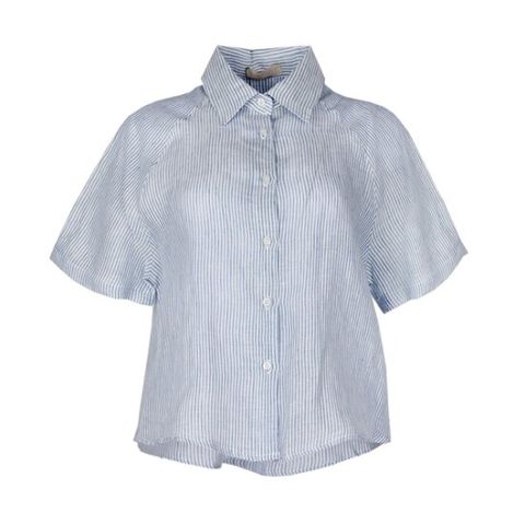 [ 롯데백화점 ][파슨스] Stripe Linen Half Shirt [MSPR7BL02]