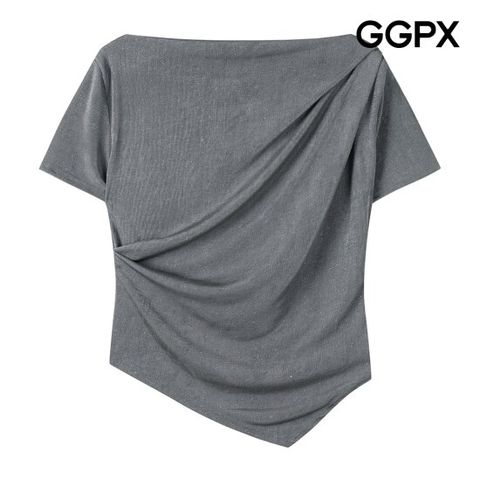 [ 롯데백화점 ]GGPX  보트넥 드레이프 펄 티셔츠 (GP5TS034F)