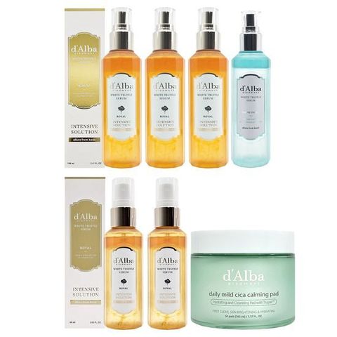 [달바] 로얄 미스트 세럼 160ml 3개+마린 160ml+60ml 2개+카밍패드