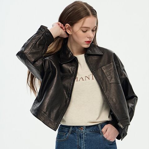 로보 베지터블 집업 크롭 재킷