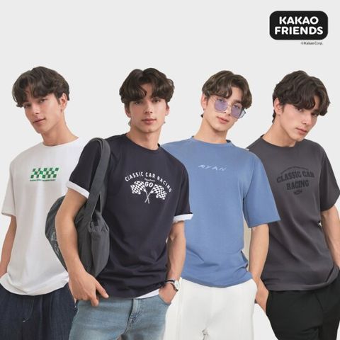 카카오프렌즈 25SS 남성 그래픽 반팔티 4종